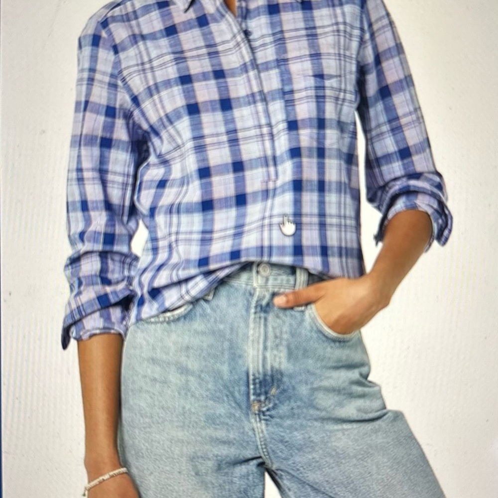 Goodthreads Plaid Popover Shirt in Blue, Navy and Light Purple